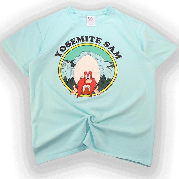 Vintage Blue Yosemite Sam Looney Tunes Graphic Tee - Picture 1 of 2